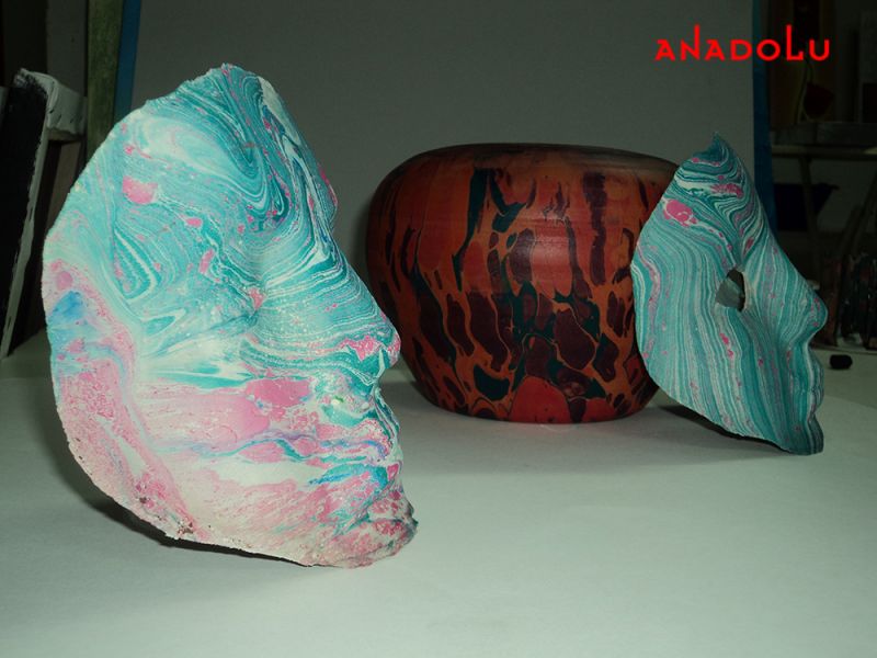 Ebru Desenli Maskeler Konyada