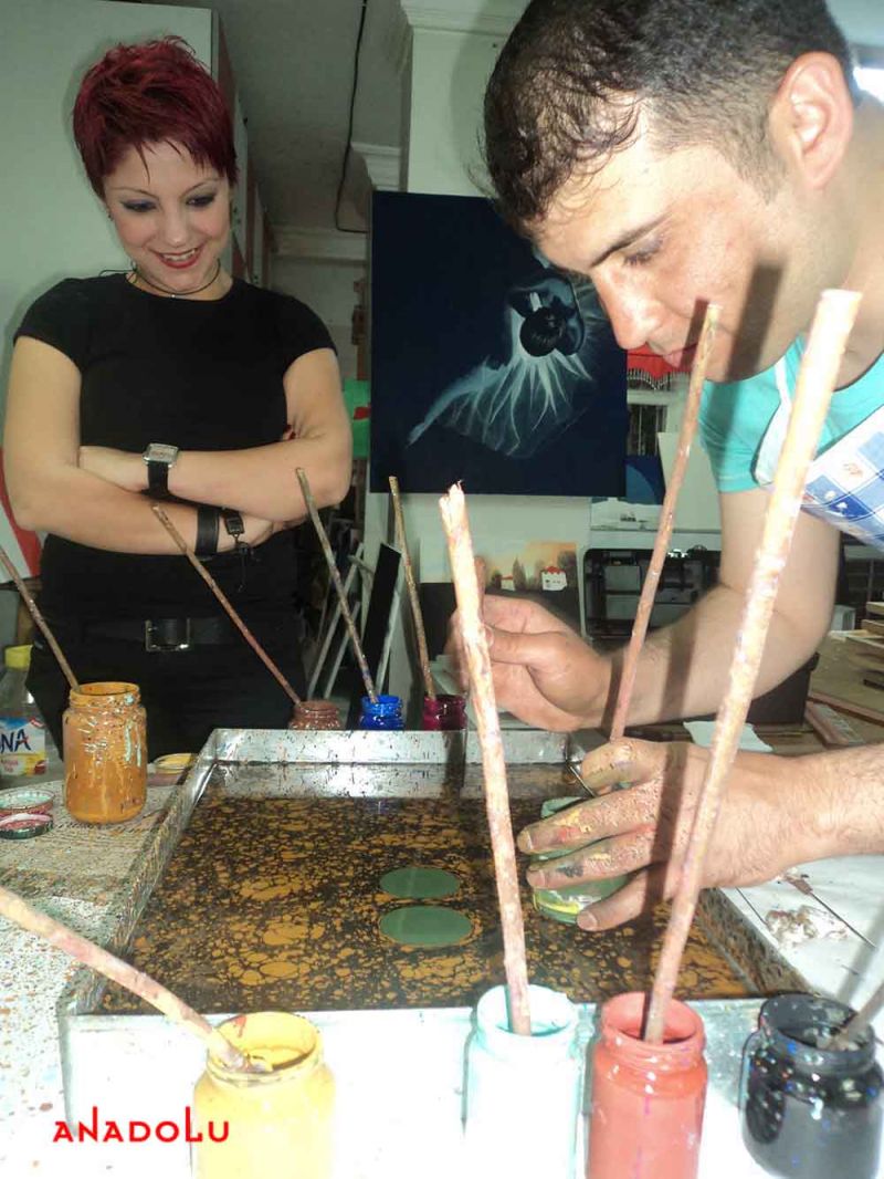 Konyada Yetişkinler İçin Ebru Eğitimleri