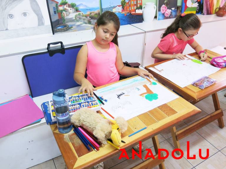 Konyada Çocuklara Yönelik Pastel Boyama Kursu