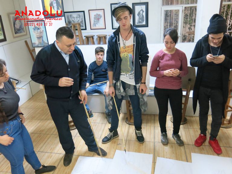 Konyada Anadolu Güzel Sanatlarda Modelden Desen Çizim Eğitimleri