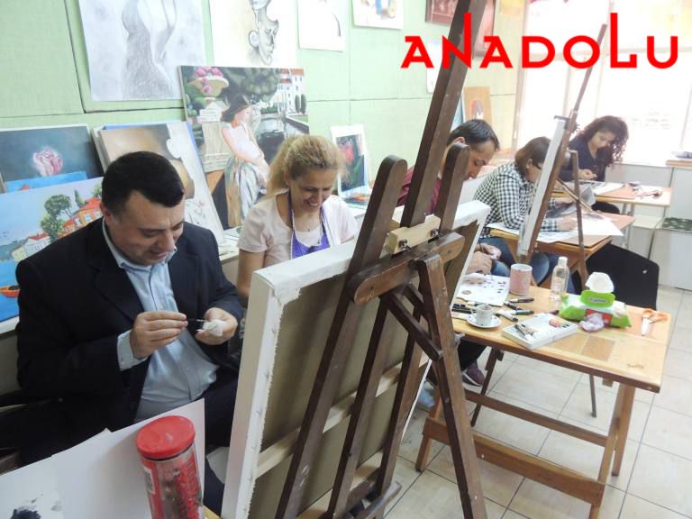 Hobi Grubu Yağlıboya Çalışmaları Konyada