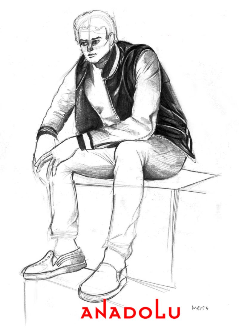 Karakalem İnsan Model Çalışması Konyada