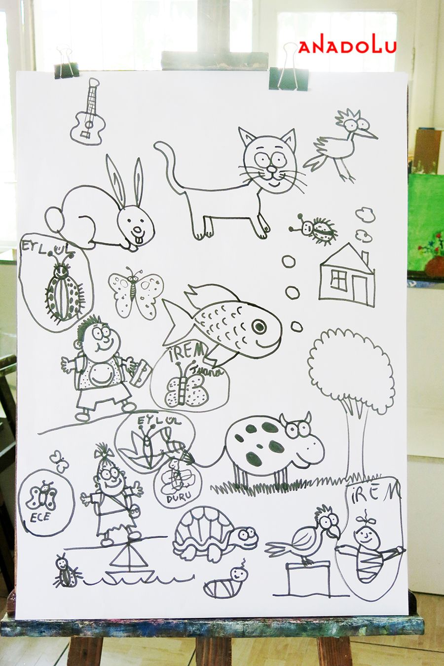 Çocuklarla Karakalem Çalışmaları Konyada