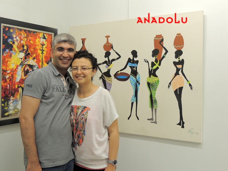 Konyada Yağlı Boya Resim Çizim Sergisinde