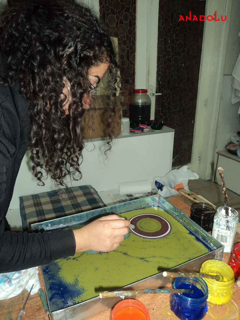 Yetişkinlerle Ebru Eğitimleri Konyada