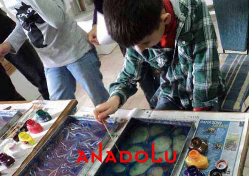 Çocuklara Yönelik Ebru Kursları Konyada