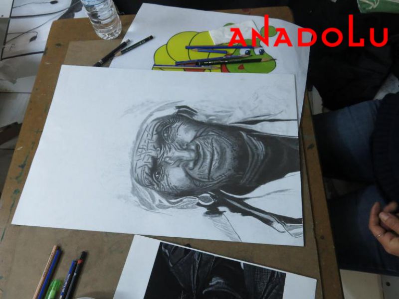 Karakalem Yaşlı Kadın Potresi Konyada