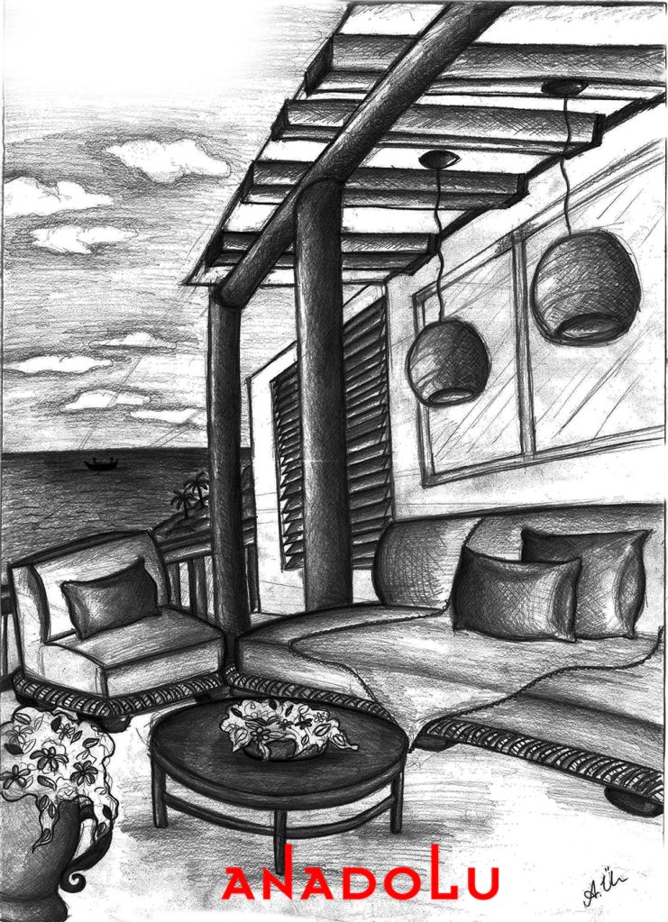 karakalem Kamelya Çizimleri Konyada