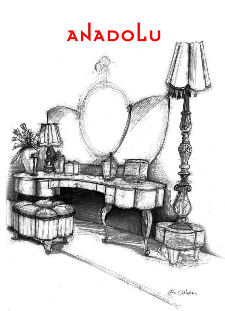 Karakalem Bir Konsol Çalışması İmgesel Çizimler Konyada