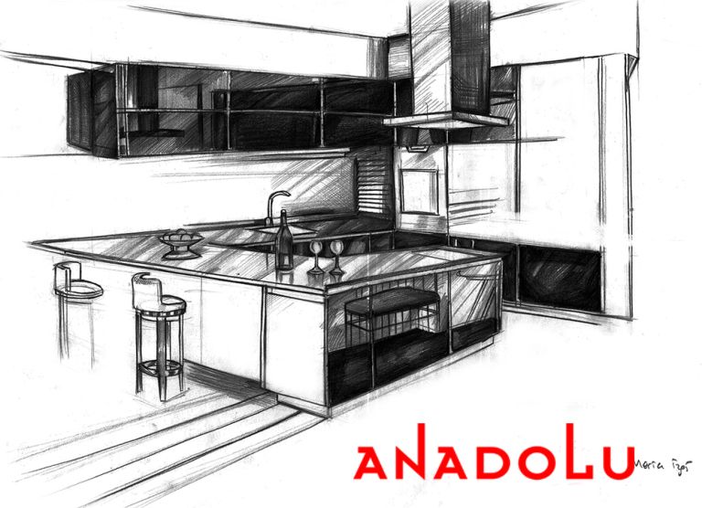 karakalem Mutfak Çizim Örnekleri Konyada